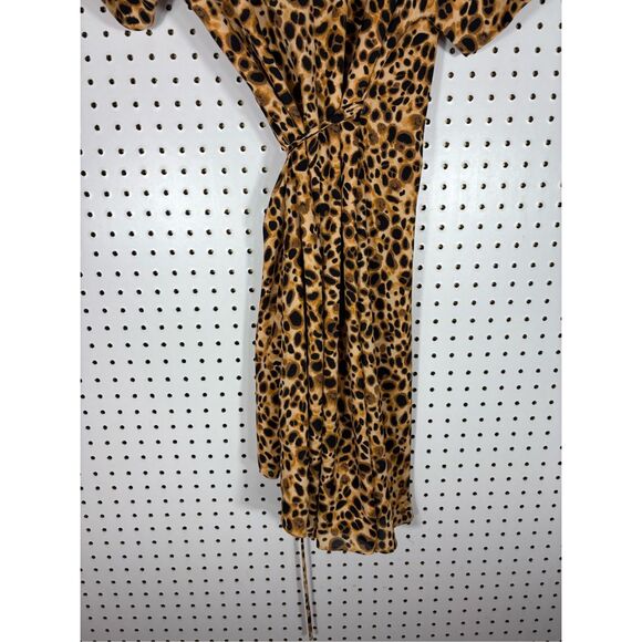 Aritzia Babaton leopard print wallace wrap dress size S - Picture 7 of 10
